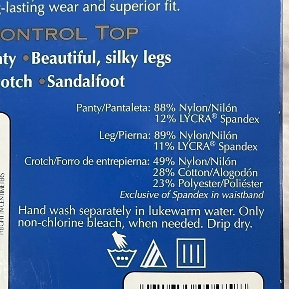 SILKY FIT Hosiery Stockings Queen Nearly Black 3805 Control Top NEW - Picture 5 of 5